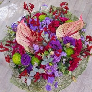 זר ענק עם אנטוריום